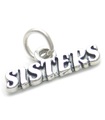 Sorelle charm in argento sterling .925 x 1 Sister Family Loving Caring charms