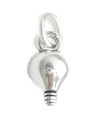 Light Bulb small sterling silver charm .925 x1 Lighting Bulbs Idea charms