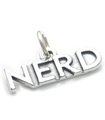 Breloque en argent sterling Nerd .925 x 1 Breloques Nerds