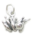 Bowling Strike charm i silver .925 x 1 Ten Pin Strikes