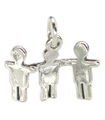 Klipp ut papper docka i sterling silver charm .925 x 1 tillverkande dockor charm