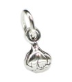 Ciondolo piccolo in argento sterling con bulbo d'aglio .925 x 1 Charms da cucina