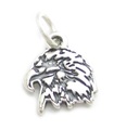 Eagle head 2D sterling silver charm .925 x 1 Eagles Birds Bird charm