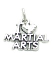 I Love Martial Arts charm i sterling silver .925 x 1 Kung Fu Karate berlocker