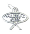 Kampsport charm i sterling silver .925 x 1 Kung Fu Judo Karate berlocker