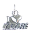 Karate sterling silver charm .925 x 1 kampsport charm