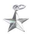 Star sterling silver charm .925 x 1 Stars charms