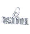 Faith sterling silver charm .925 x 1 Expression Holy charms