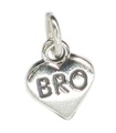 Bro i hjärtat sterling silver charm .925 x 1 Brother älskar familjecharms