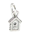 Birdbox SMALL sterling silver charm .925 x 1 Nesting Bird Box charms