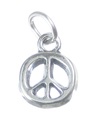 Charm de plata de ley con el signo de la paz .925 x 1 encantos de símbolo de No a la guerra