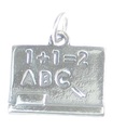 Lärartavla charm i sterling silver .925 x 1 Teaching Teacher Blackboard