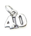 Number 40 Forty sterling silver charm .925 x 1 Birthday Age charms