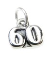 Number 60 Sixty sterling silver charm .925 x 1 Birthday Age charms