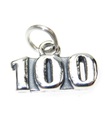 Numero 100 Cento ciondolo in argento sterling .925 x 1 ciondoli per l'età del compleanno