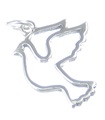 Dove of Peace sterling silver charm .925 x 1 Doves Peaceful birds charms