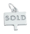 Sold Sign sterling silver charm .925 x 1 Real Estate Agent charms