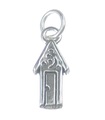 Breloque en argent sterling pour toilettes d'outhouse .925 x 1 Dunny Toilets Bog Lavatory