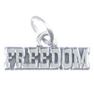 Freedom sterling silver charm .925 x 1 Word Escape Escape uttryck charm