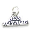 Bon Voyage charm i sterling silver .925 x1 Leaving Trip Good Journey berlocker