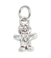 Gingerbread Boy charm i sterling silver .925 x 1 Food Sweets berlocker