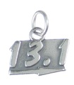 13,1 mil halvmaraton charm i sterling silver .925 x1 Marathon Löpning