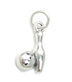 Bowling Ball and Pin Skittle charm i sterlingsilver x 1 .925 berlocker