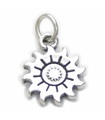 Triple Sun sterling silver charm .925 x 1 Weather Sunny charm