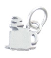 Cup of Coffee sterling silver charm .925 x 1 Coffees Cups Tea Mugs charms