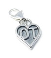 Occupational Therapy clip on sterling silver charm .925 x 1 OT