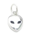 Dije de plata esterlina con cara de alienígena .925 x 1 Dijes de máscaras de caras de alienígenas