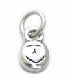 Leende Happy Face berlock i sterlingsilver .925 x 1 TINY Leende berlocker