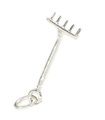 Ciondolo in argento sterling Rastrello da giardino .925 x 1 Ciondoli da giardinaggio