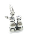 Salt and Pepper Mill sterling silver charm .925 x 1 Condiment charms