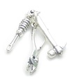 Ensemble d'outils breloque en argent sterling .925 x 1 marteau pinces tournevis