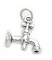 Ciondolo in argento sterling rubinetto rubinetto .925 x 1 ciondoli rubinetto dell'acqua