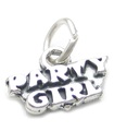 Party Girl charm i sterling silver .925 x 1 Parties Flickor charm