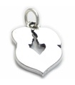 Man and Woman profil sterling silver charm .925 x 1 Love charms