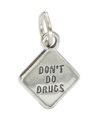 Dont Do Drugs sterling silver charm .925 x 1 Säg ingen charm