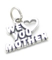 We houden van je moeder sterling zilveren bedel .925 x 1 Mum Mums Mothers bedels