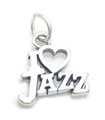 I Love Jazz charm i sterling silver .925 x 1 Musik Musiker charm