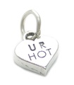 Dije de plata de ley UR Hot .925 x 1 Dijes You Are a Hottie