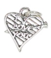 Ich liebe dich im Herzen mit Pfeil Sterling Silber Charm .925 x 1 Liebeszauber