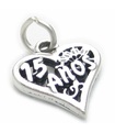 15 Anos Fifteen Years sterling silver charm .925 x 1 Birthday charms