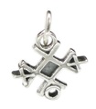 Tic Tac Toe berlock i sterling silver .925 x 1 Noughts and Crosses berlocker