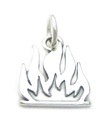 Flames Fire charm i sterling silver .925 x 1 Flame Fires Brandman charm