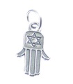 Charm de plata de ley Mano de Hamsa .925 x 1 Mano de Khamsa de Fátima María