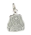 Charme de chien mignon en argent sterling .925 x 1 Breloques de chien