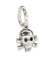 Skull and Crossbones TINY charm i sterlingsilver .925 x 1 Pirat charm