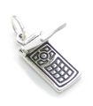 Flip Up mobile phone sterling silver charm .925 x 1 Cell Cellphone charms